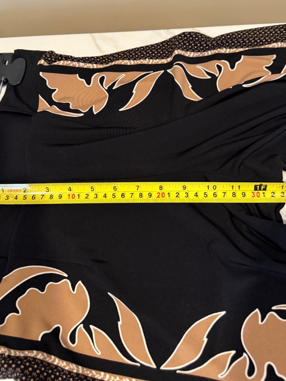 White House Black Market Wide Leg Pull-On Pants Sz S Floral Stripe - Picture 5 of 6
